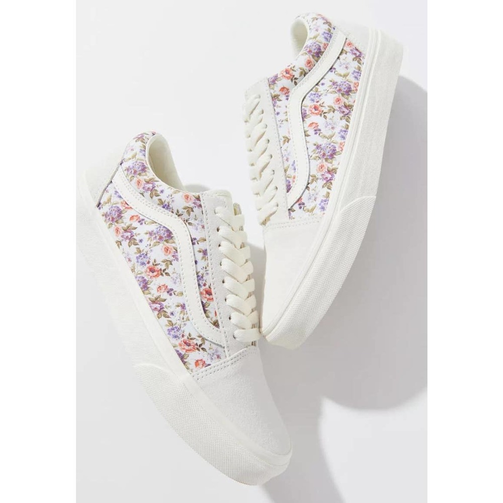 Vans Old Skool Sneaker in Floral + Marshmallow - Picture 4 of 14